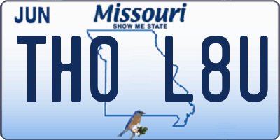 MO license plate TH0L8U