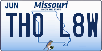 MO license plate TH0L8W