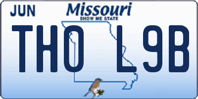 MO license plate TH0L9B