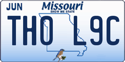 MO license plate TH0L9C