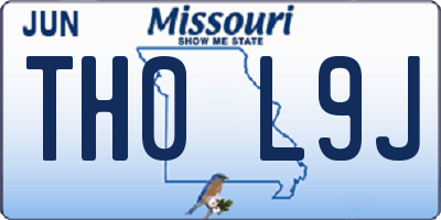 MO license plate TH0L9J