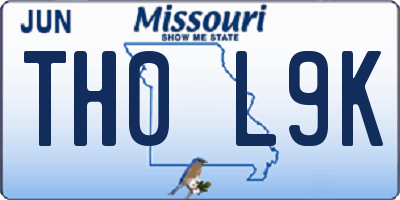 MO license plate TH0L9K