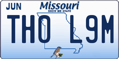 MO license plate TH0L9M
