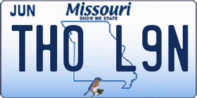 MO license plate TH0L9N