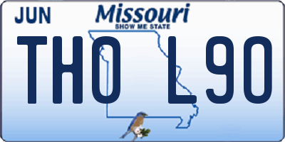 MO license plate TH0L9O