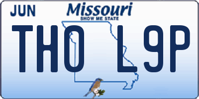 MO license plate TH0L9P