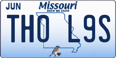 MO license plate TH0L9S