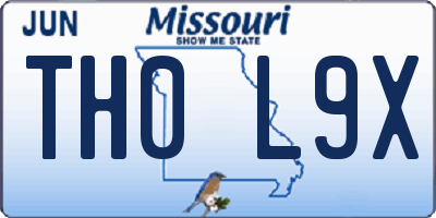 MO license plate TH0L9X