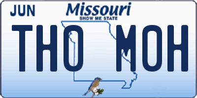 MO license plate TH0M0H