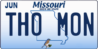 MO license plate TH0M0N