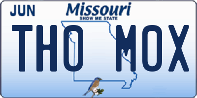 MO license plate TH0M0X
