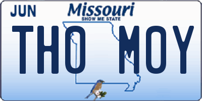 MO license plate TH0M0Y