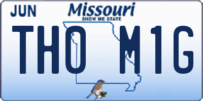 MO license plate TH0M1G