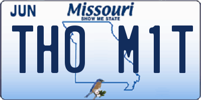 MO license plate TH0M1T