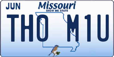 MO license plate TH0M1U
