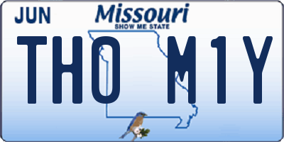 MO license plate TH0M1Y