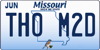 MO license plate TH0M2D