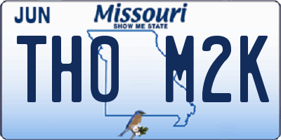 MO license plate TH0M2K