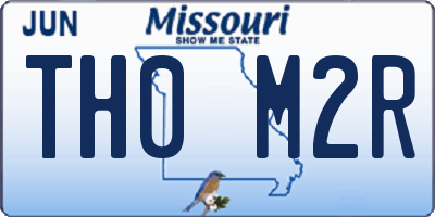 MO license plate TH0M2R