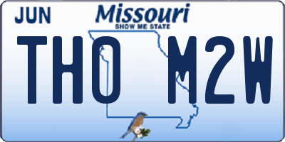 MO license plate TH0M2W
