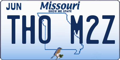 MO license plate TH0M2Z