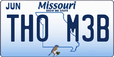 MO license plate TH0M3B