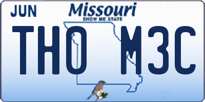 MO license plate TH0M3C