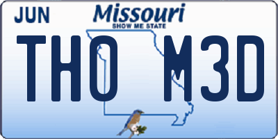 MO license plate TH0M3D