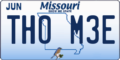 MO license plate TH0M3E