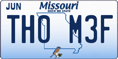 MO license plate TH0M3F