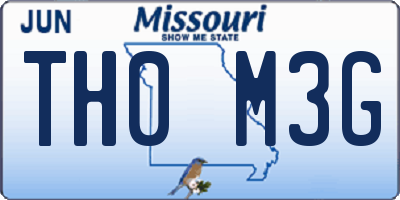 MO license plate TH0M3G