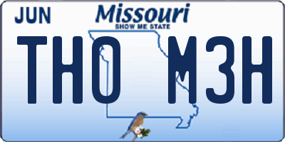 MO license plate TH0M3H