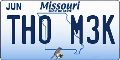 MO license plate TH0M3K