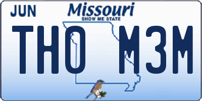 MO license plate TH0M3M