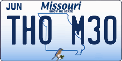 MO license plate TH0M3O