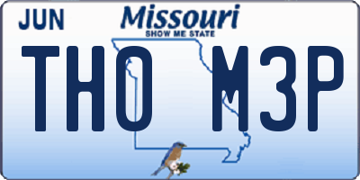 MO license plate TH0M3P