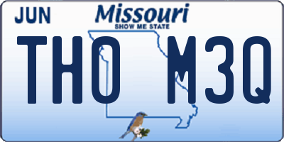 MO license plate TH0M3Q