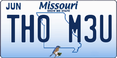 MO license plate TH0M3U