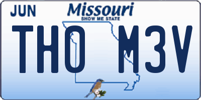 MO license plate TH0M3V
