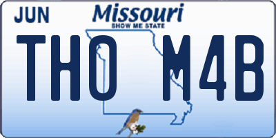 MO license plate TH0M4B