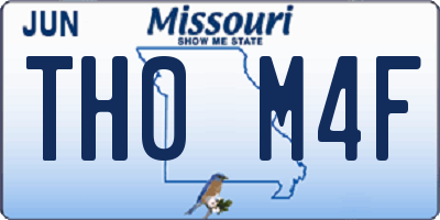MO license plate TH0M4F