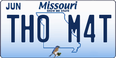 MO license plate TH0M4T