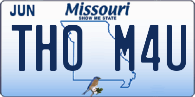 MO license plate TH0M4U