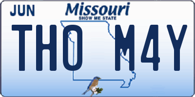 MO license plate TH0M4Y