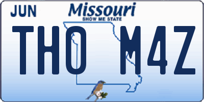 MO license plate TH0M4Z
