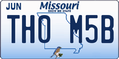 MO license plate TH0M5B