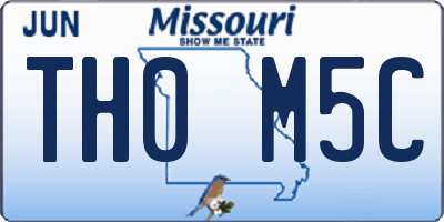 MO license plate TH0M5C