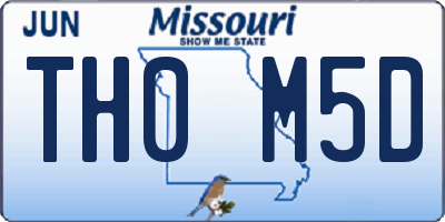 MO license plate TH0M5D