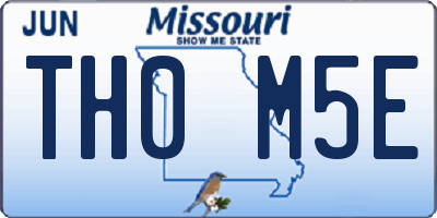 MO license plate TH0M5E