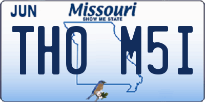 MO license plate TH0M5I
